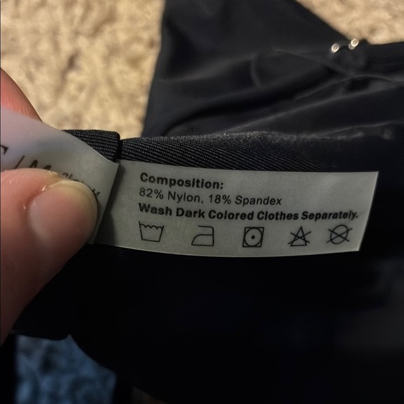 Zaful Black One-Piece Swimsuit with Plunging V-Neck - Picture 8 of 11